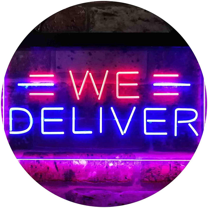Restaurant Food Delivery We Deliver LED Light Sign - Way Up Gifts