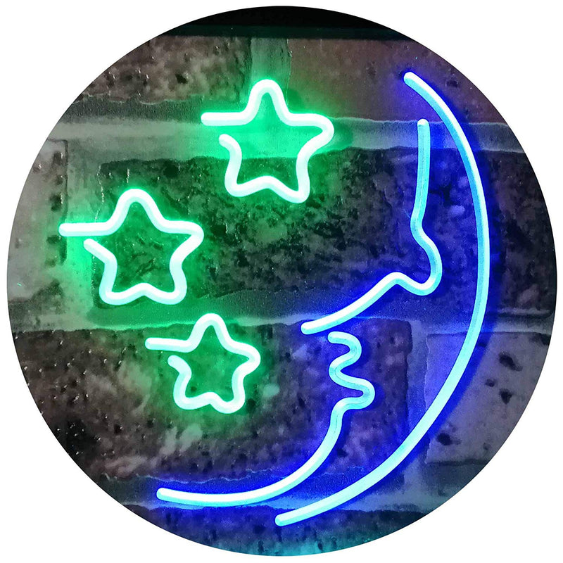 Moon & Stars Nightlight LED Light Sign - LED Gift Works