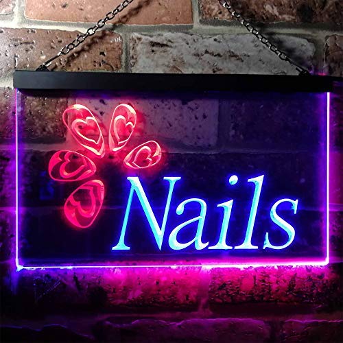 Beauty Salon Nails LED Light Sign - Way Up Gifts