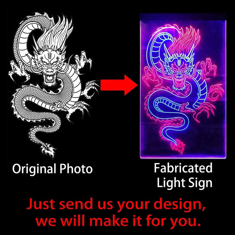 Custom Dual Color LED Light Sign - LED Gift Works