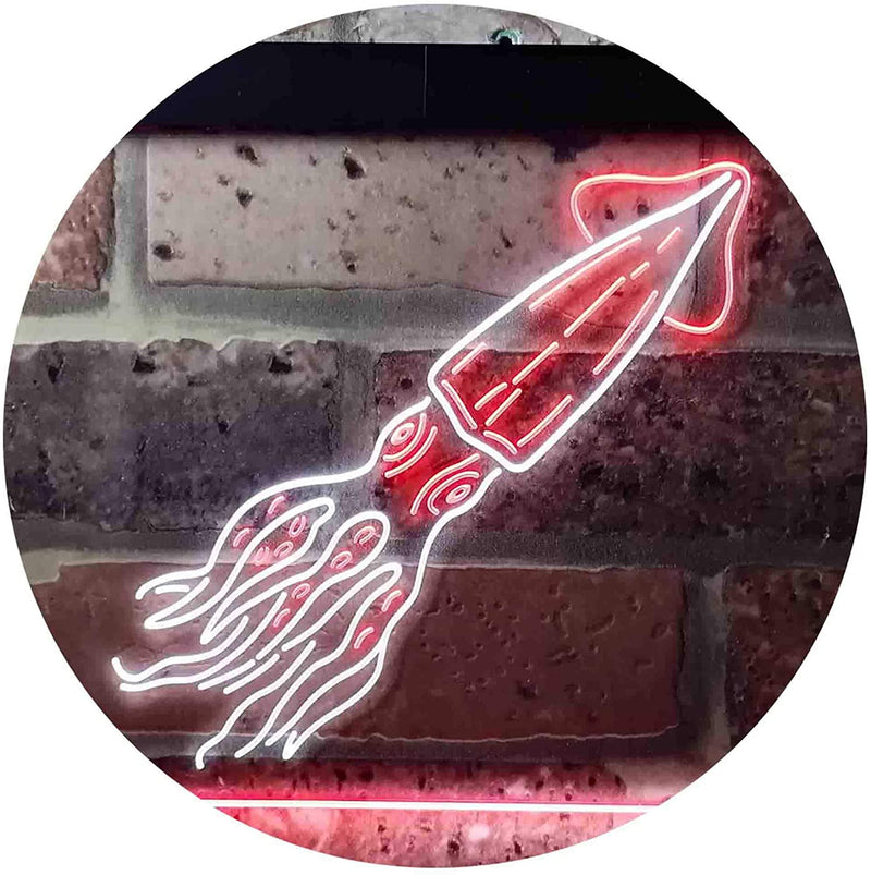 Squid Animal Ocean Display LED Light Sign - LED Gift Works