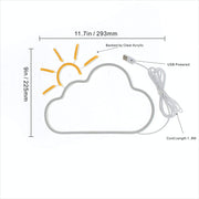 Cloud with Sun Appearing Flex Silicone LED Sign (Neon-Style, LED Technology) - LED Gift Works
