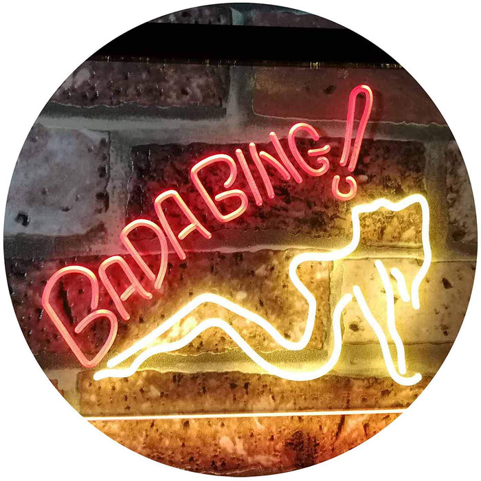 Sexy Girl Bada Bing Man Cave LED Light Sign - Way Up Gifts