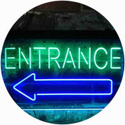 Entrance Left Arrow LED Light Sign - LED Gift Works