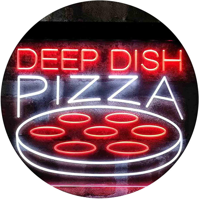 Deep Dish Pizza LED Light Sign - LED Gift Works
