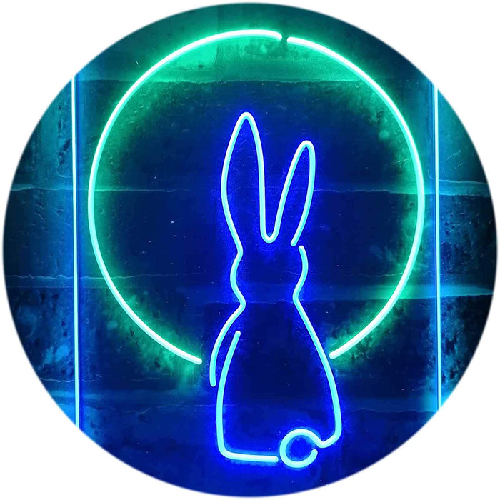 Rabbit Moon Window Display LED Light Sign - Way Up Gifts