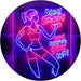 Motivational Quote Women Gym Stay Strong Never Give Up Fitness LED Light Sign - Way Up Gifts