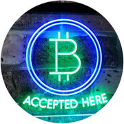 Bitcoin Accepted Here LED Light Sign - LED Gift Works