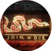 Join Or Die Flag Snake Military Army LED Light Sign - Way Up Gifts