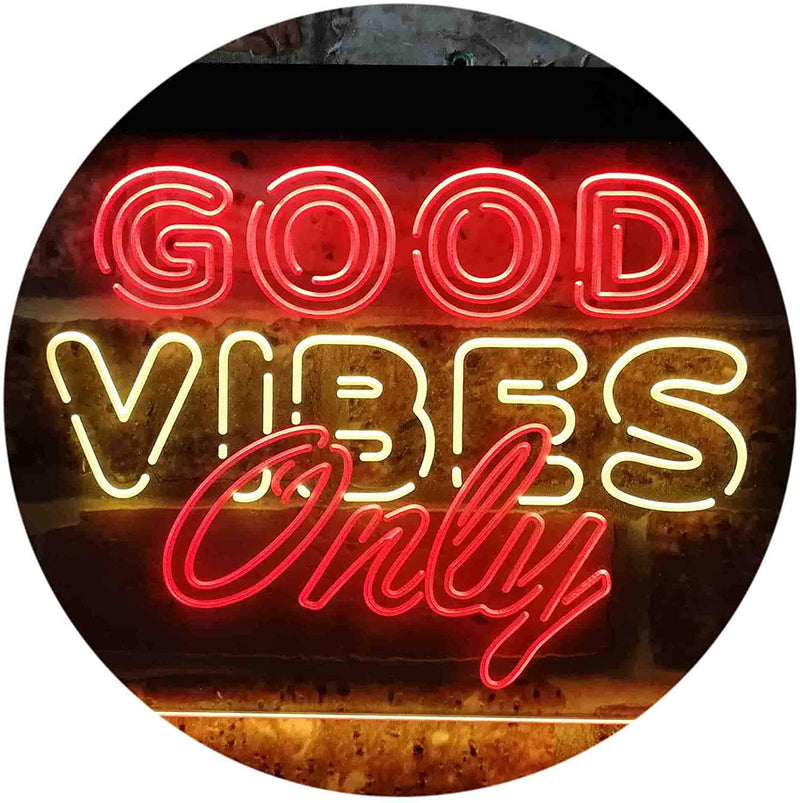 Good Vibes Only Party Room LED Light Sign - LED Gift Works