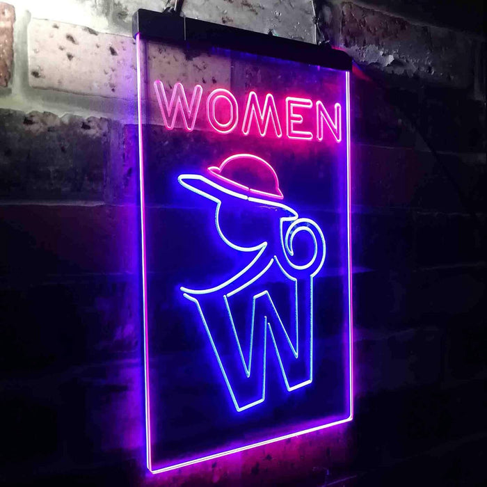 Retro Women Toilet Restroom LED Light Sign - Way Up Gifts