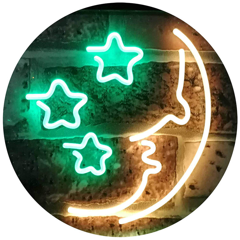 Moon & Stars Nightlight LED Light Sign - LED Gift Works