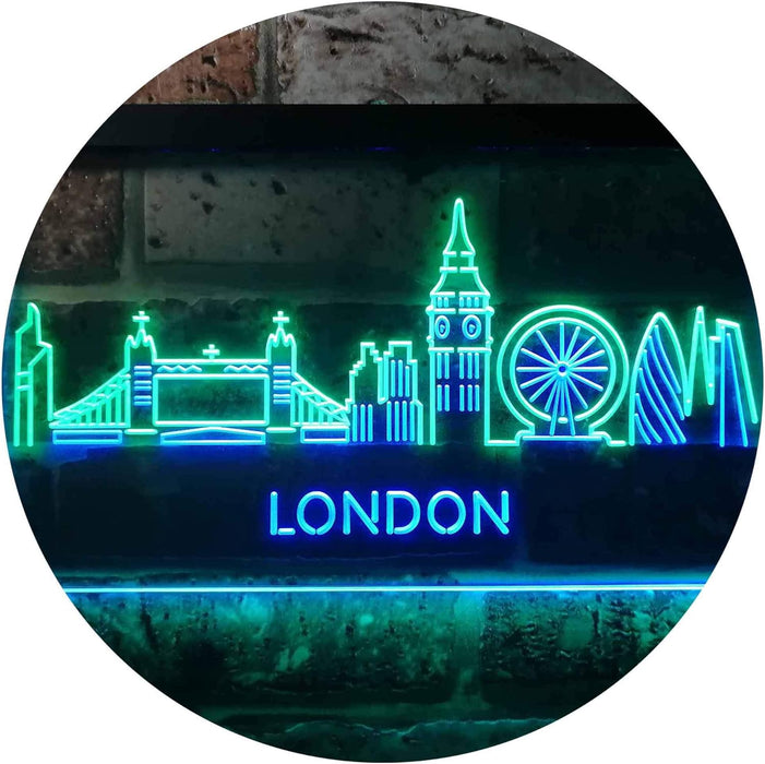 London City Skyline LED Light Sign - Way Up Gifts