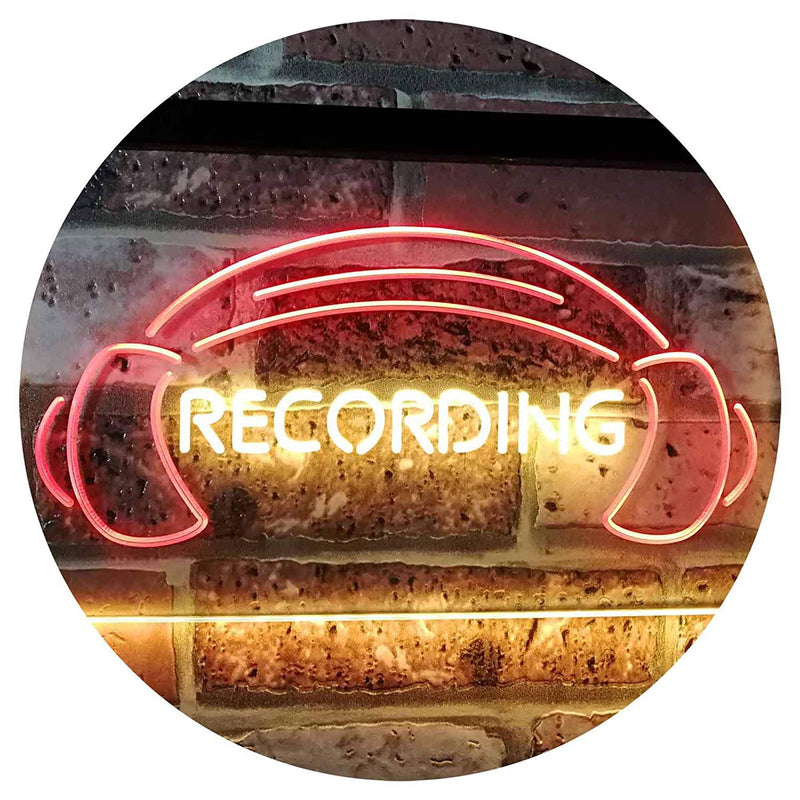 Headphones Recording LED Light Sign - LED Gift Works