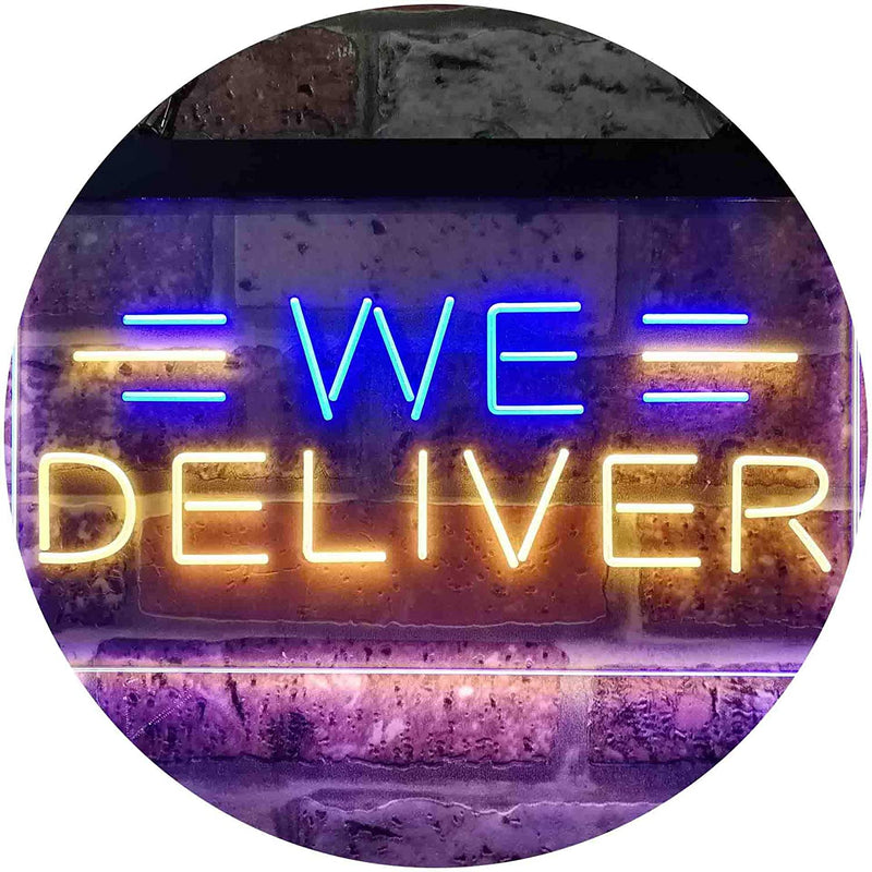 Restaurant Food Delivery We Deliver LED Light Sign - LED Gift Works