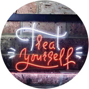 Treat Yourself Girl Bedroom Decoration LED Light Sign - LED Gift Works