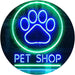 Paw Print Pet Shop LED Light Sign - Way Up Gifts