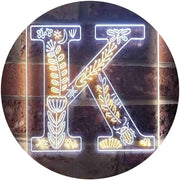 Family Name Letter K Monogram Initial LED Light Sign - LED Gift Works