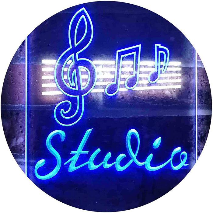 Music Notes Studio LED Light Sign - Way Up Gifts