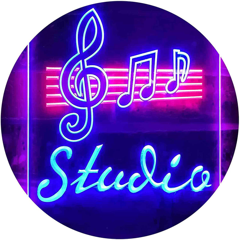 Music Notes Studio LED Light Sign - LED Gift Works