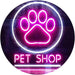 Paw Print Pet Shop LED Light Sign - Way Up Gifts
