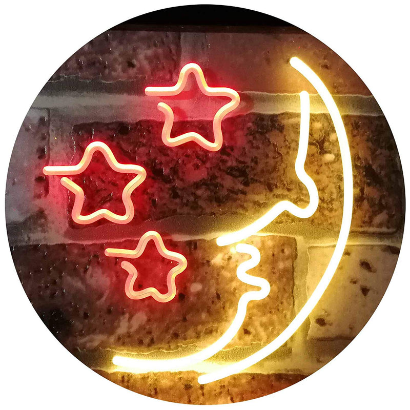 Moon & Stars Nightlight LED Light Sign - LED Gift Works