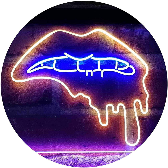 Biting Lip Bite Bleeding Art LED Light Sign - Way Up Gifts
