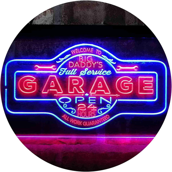 Big Daddy Garage Tools Man Cave LED Light Sign - Way Up Gifts