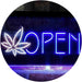 Open Hemp Leaf Marijuana Dispensary LED Light Sign - Way Up Gifts