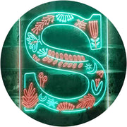 Family Name Letter S Monogram Initial LED Light Sign - LED Gift Works
