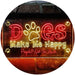 Humor Dogs Make Me Happy LED Light Sign - Way Up Gifts