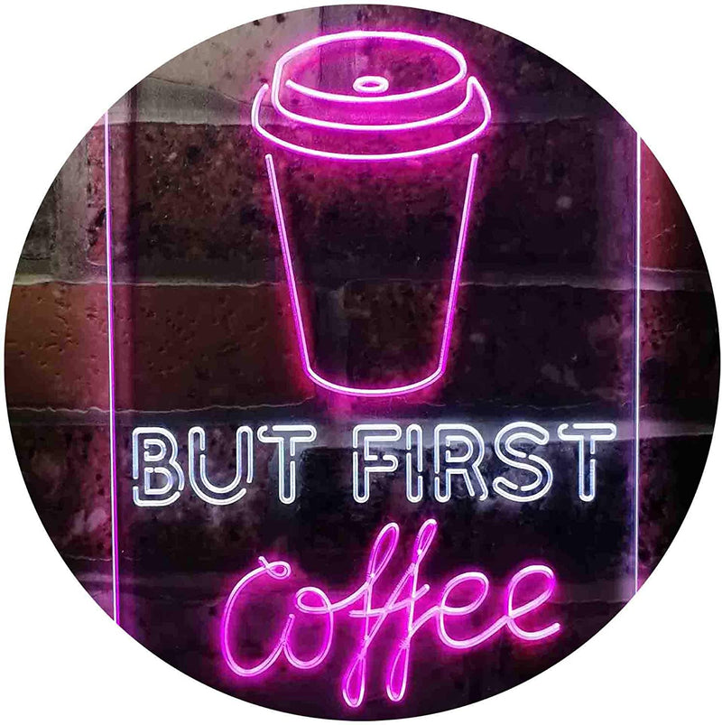But First Coffee LED Light Sign - LED Gift Works