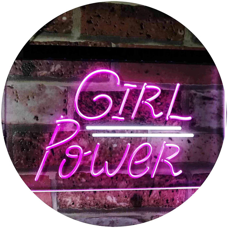 Girl Power LED Light Sign - LED Gift Works