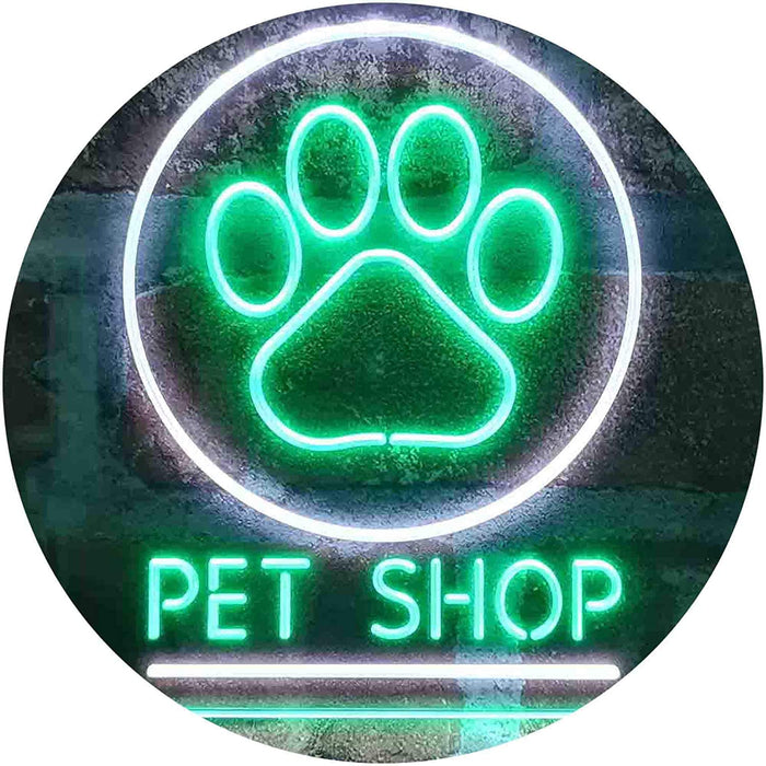 Paw Print Pet Shop LED Light Sign - Way Up Gifts