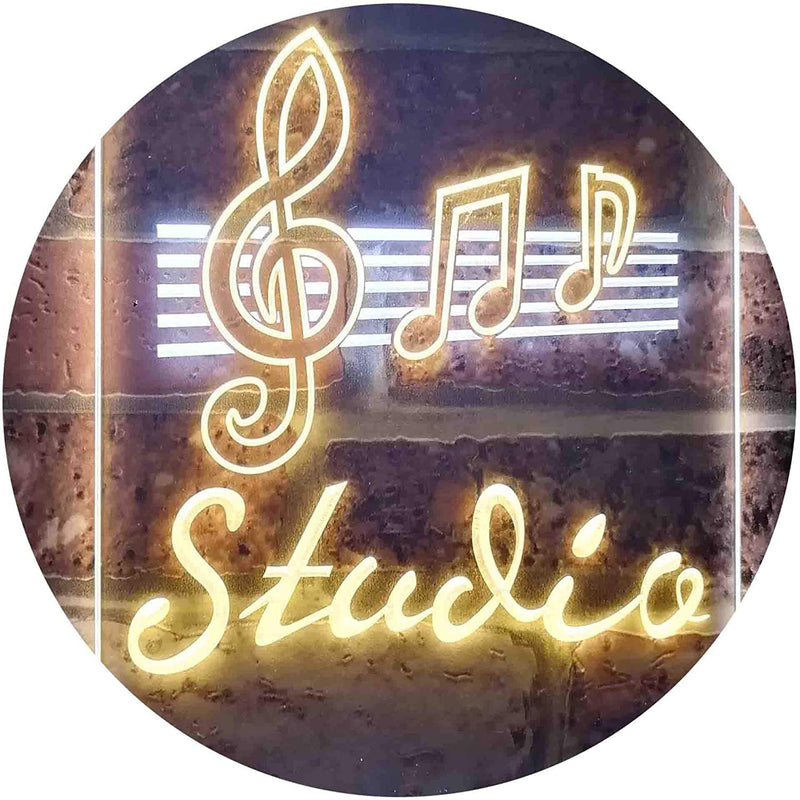 Music Notes Studio LED Light Sign - LED Gift Works