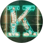 Family Name Letter K Monogram Initial LED Light Sign - LED Gift Works
