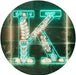 Family Name Letter K Monogram Initial LED Light Sign - Way Up Gifts