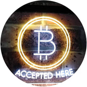 Bitcoin Accepted Here LED Light Sign - LED Gift Works