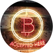 Bitcoin Accepted Here LED Light Sign - LED Gift Works