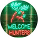 Hunting Store Cabin Decor Welcome Hunters LED Light Sign - Way Up Gifts