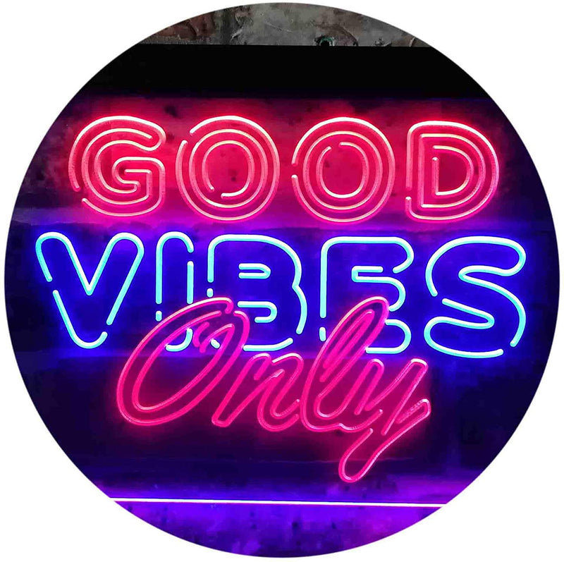 Good Vibes Only Party Room LED Light Sign - LED Gift Works