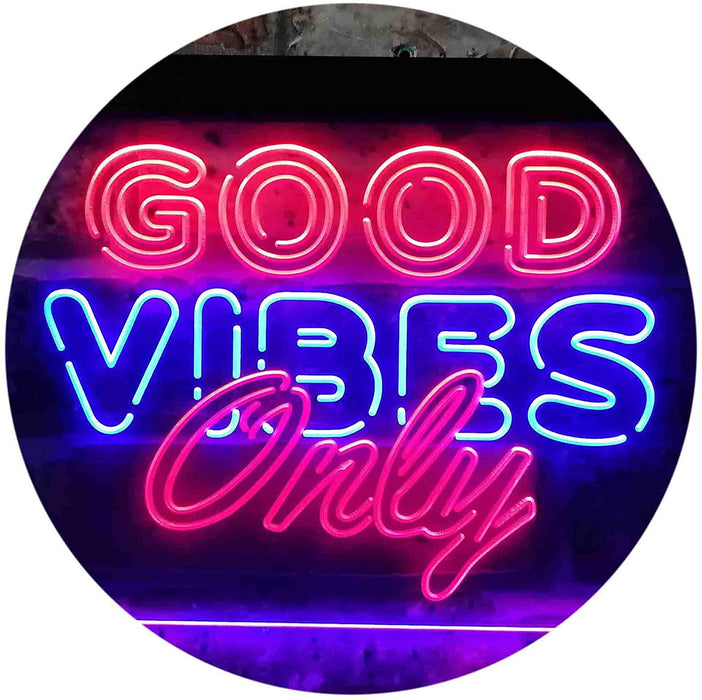 Good Vibes Only Party Room LED Light Sign - Way Up Gifts