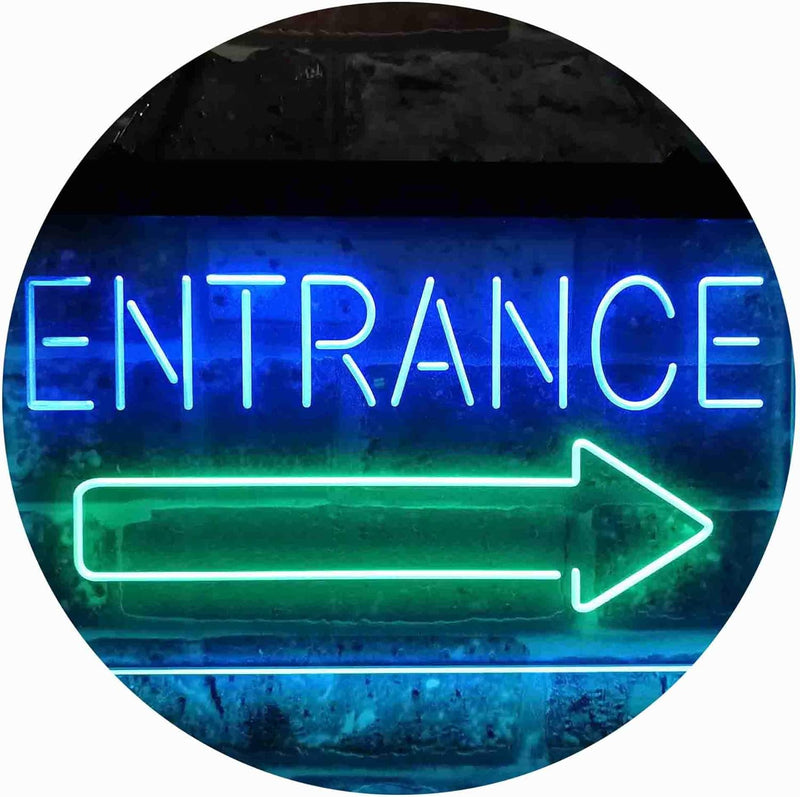 Entrance Right Arrow LED Light Sign - LED Gift Works