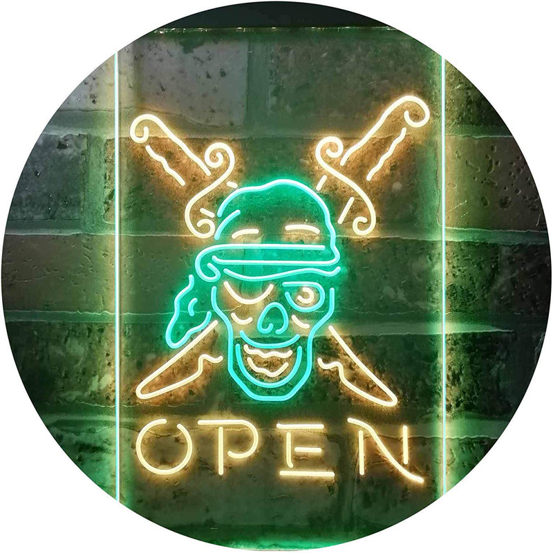 Beach Shop Pirate Open LED Light Sign - LED Gift Works
