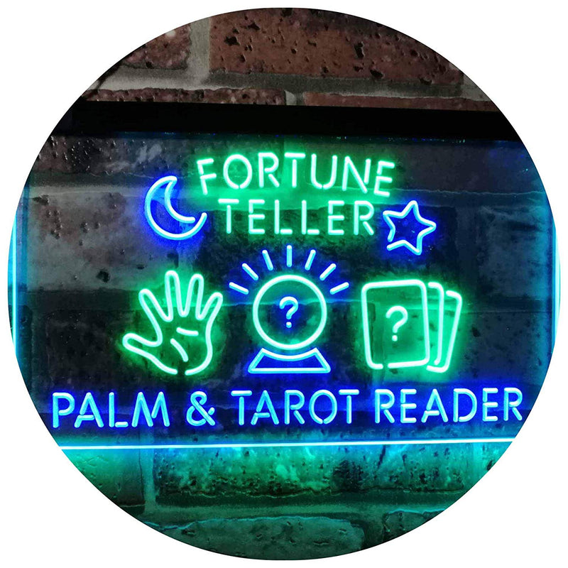 Psychic Fortune Teller Palm Tarot Reader LED Light Sign - LED Gift Works