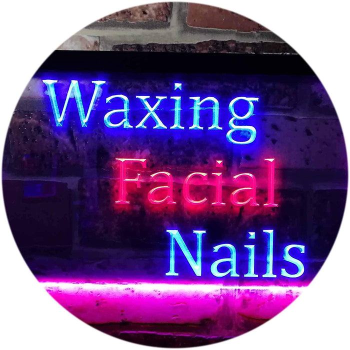 Waxing Facial Nails LED Light Sign - Way Up Gifts