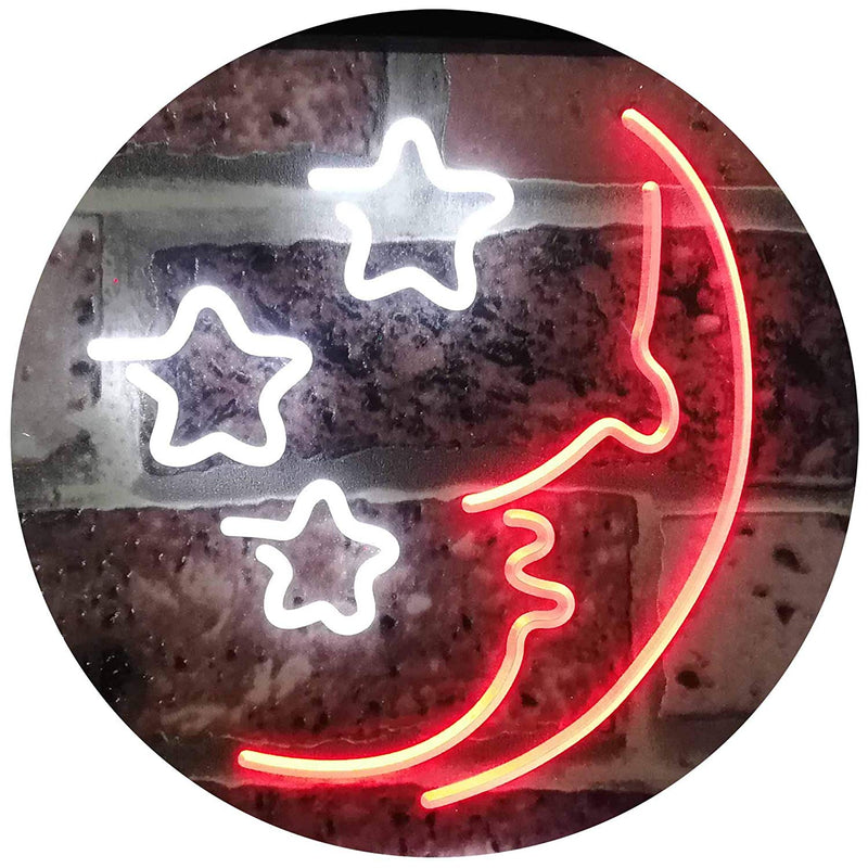 Moon & Stars Nightlight LED Light Sign - LED Gift Works