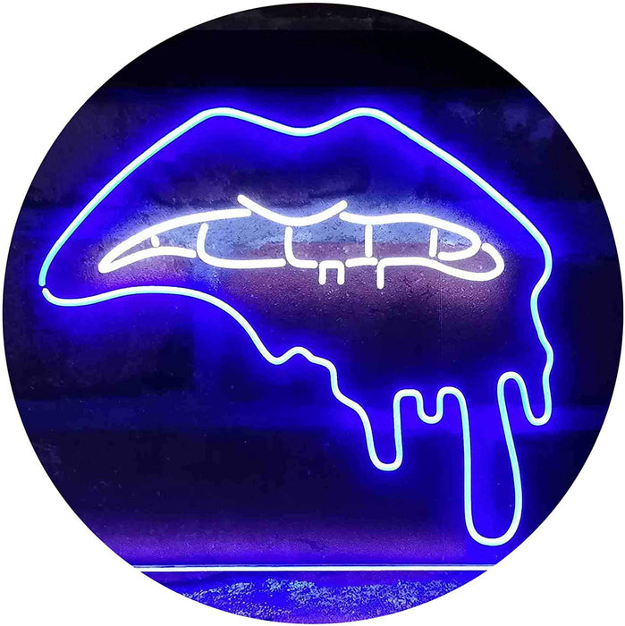 Biting Lip Bite Bleeding Art LED Light Sign - Way Up Gifts