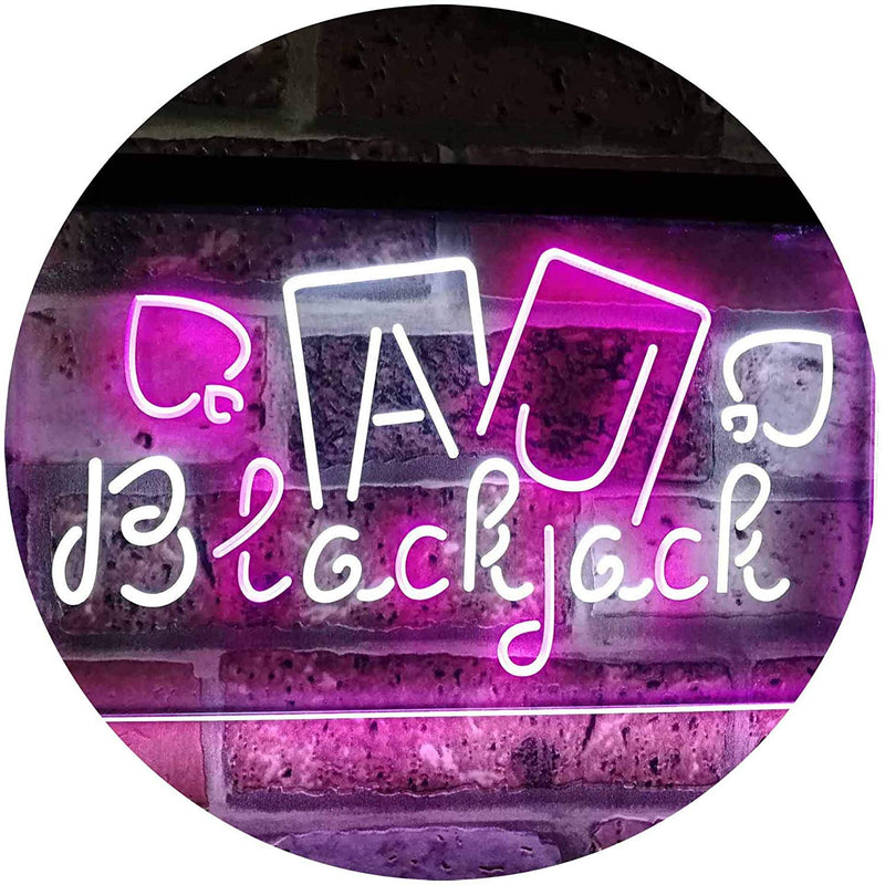 Poker Blackjack LED Light Sign - LED Gift Works