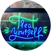 Treat Yourself Girl Bedroom Decoration LED Light Sign - LED Gift Works